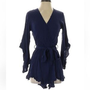 VICI Silvianna Plaid Waist Tie Romper Size Medium